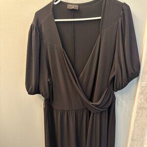 Layne Bryant Vneck Black Short Sleve Dress- 22